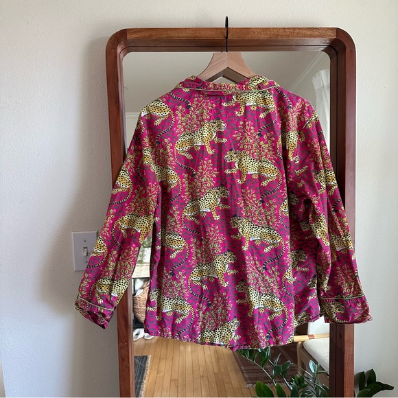 Printfresh Bagheera Long Sleeve Sleep Set AOP Pajama Animal Print PJs Hot Pink L - Picture 4 of 10